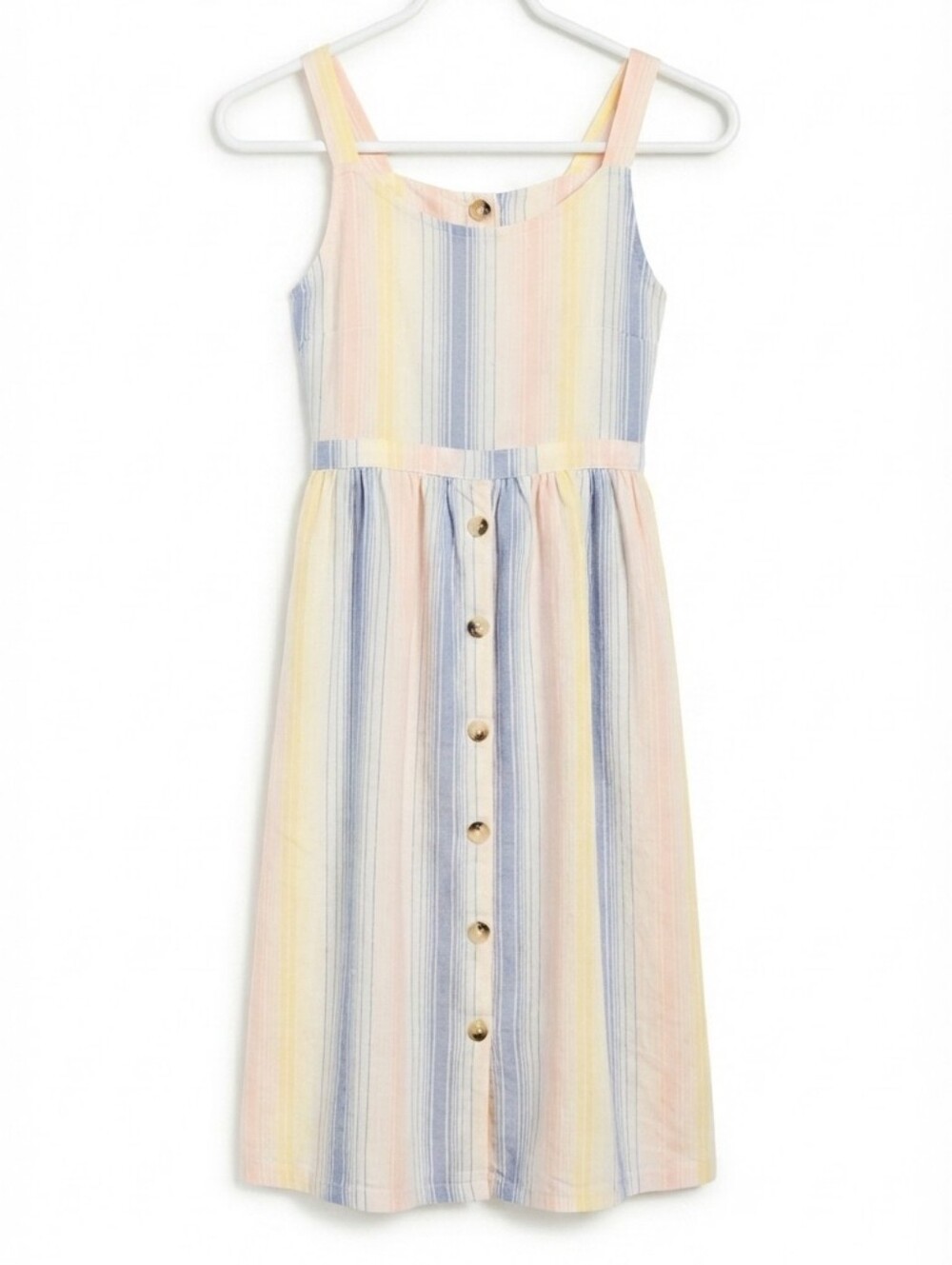 🧸3/$15🧸Jessica Simpson Girls Pastel Stripe Button-Front Sundress Summer